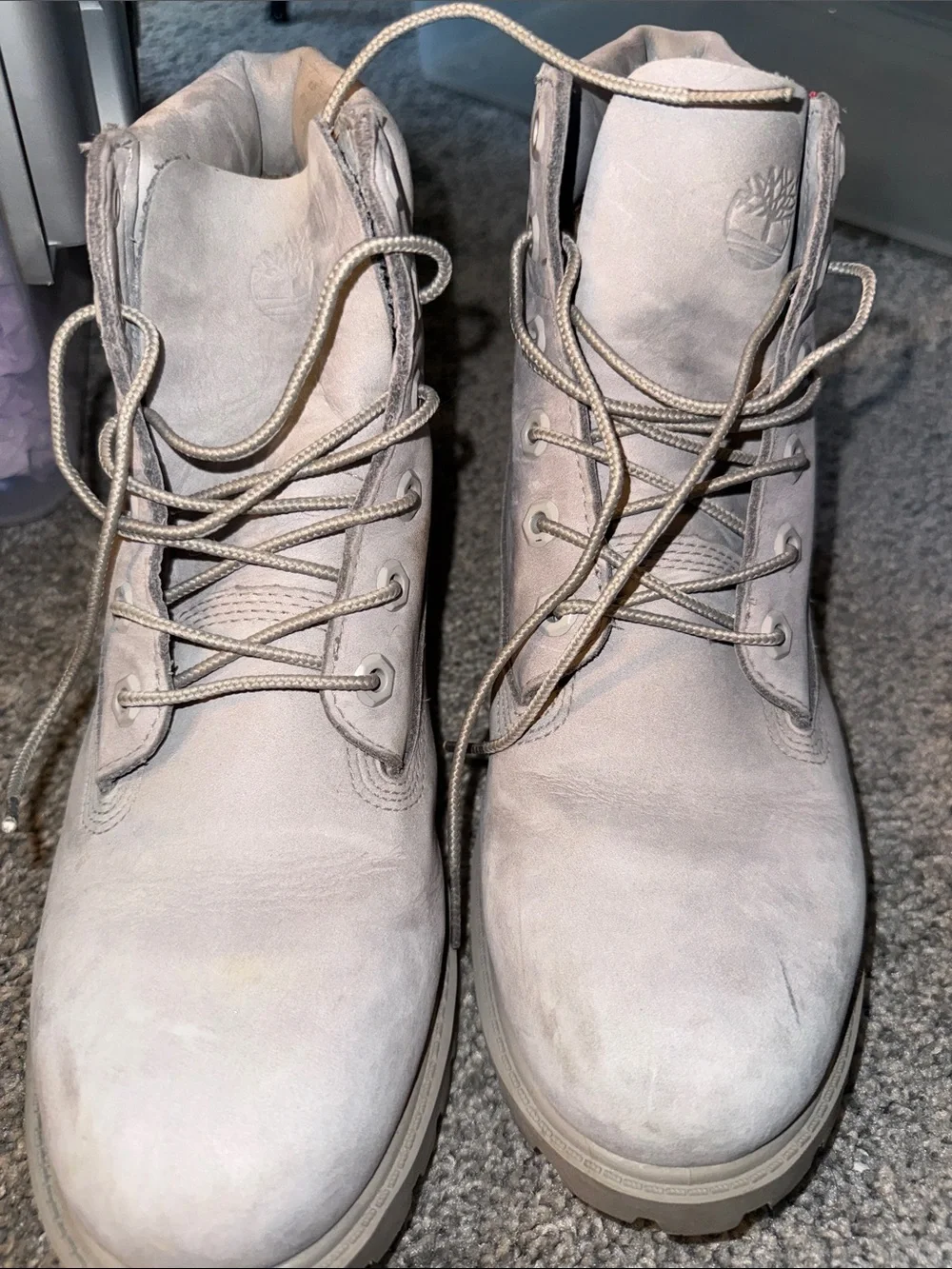 Youth Timberland Grey Boots Size 7Y